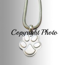 Paw Stainless Steel Cremation Keepsake Pendant- Pet Jewelry - $34.99