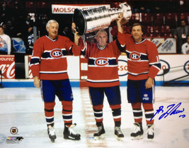 Maurice Richard, Jean Beliveau &amp; Guy Lafleur Signed 8x10 - Montreal Canadiens - £115.90 GBP