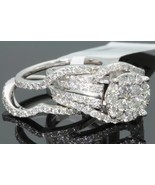 2.50CT Round Diamond Wedding Engagement Ring Bridal Set 14K White Gold F... - €100,20 EUR