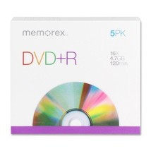 Memorex Dvd Plus R 4.7 Gb Cake Box 5/Pack - £3.81 GBP