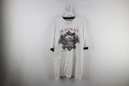 Deadstock Vintage 90s Streetwear Mens XL Skagway Alaska Nature T-Shirt Gray USA - £47.44 GBP