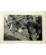 WW2 Photo Browning M1919 Machine Gun Solider Staff Sergeant Sand Bags Am... - $19.44 CAD