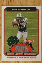 2006 Topps Total Rookie Jersey Collection Leon Washington 47TE Rookie RC NY Jets - £7.73 GBP