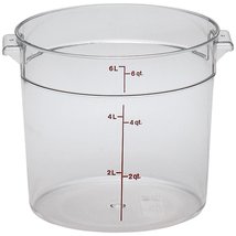 Cambro RFSCW6135 Camwear Round Storage Container 6 qt. clear - Case of 12 - £153.36 GBP