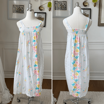 Vintage 70s Sundress Nightgown Floral Smocked S - $30.60