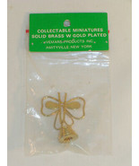 Doll House Miniatures Butterfly Solid Brass with Gold plating New in Pac... - £7.07 GBP