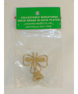 Doll House Miniatures Butterfly Solid Brass with Gold plating New in Pac... - $12.33 CAD