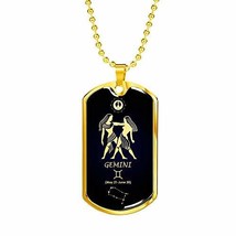 Express Your Love Gifts Gemini Constellation Horoscope Zodiac Necklace 18k Gold  - £52.11 GBP