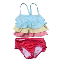 Gymboree Outlet Sz 6 Girls Ruffle Colorful Swimsuit - £9.17 GBP