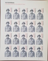 Japanese American Soldiers WWII Go For Broke1st Class (USPS) FOREVER Sta... - $19.95