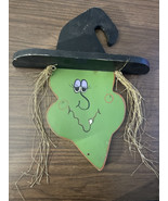 Halloween Witch Yard Decor Painted Rustic Wooden Wall Art/shelf 21&quot;x18&quot; - $741.12 MXN
