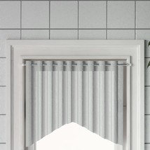vidaXL White & Silver Aluminum Extendable Curtain Rail 24-41in Adjustable - $104.49