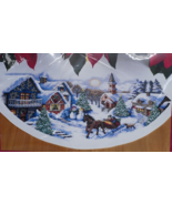 NEW Diemension Counted Cross Stitch Sleigh Ride Christmas Tree Skirt 45&quot;... - $1,484.74 MXN