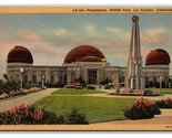 Griffith Park Planetarium Los Angeles California CA UNP Linen Postcard H23 - $2.92