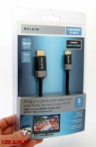 Genuine Belkin AV10055-06 Mini HDMI-to-HDMI Camcorder To Hdtv Tv Cord Cable Usa - £4.80 GBP