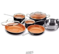 Gotham Style-Steel 10-Piece Hammered Non-Stick Cookware Set As Seen on TV - £97.56 GBP