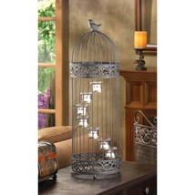 Tealight Candle Holder Stand Birdcage Staircase Candelabra Light Lamp Lantern - £51.91 GBP