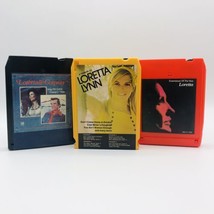 Loretta Lynn 8-Track Lot of 3 Conway Twitty Country Entertainer Tribute - £7.96 GBP