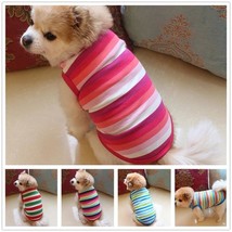 Pet Dog Clothing Cotton Stripe Vest Puppy Cotton - £3.95 GBP+