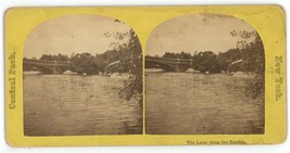 c1900&#39;s Real Photo Stereoview The Lake From the Ramble. Central Park, New York - £7.46 GBP