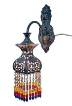 BR387 Antique Moroccan / Oriental Style Color Beads Arm Wall Decor Sconce - $60.78