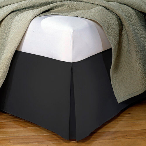 PREMIUM BED SKIRT PLEATED SUPER SOFT SOLID 14" DROP DUST RUFFLE QUEEN or KING - $17.99