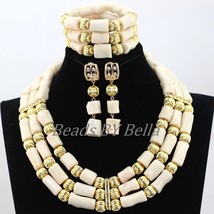 Natural Real Coral Beads Set  Latest Nigerian African Wedding Beads Necklace Jew - £128.96 GBP