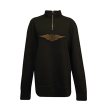 Harley-Davidson Men&#39;s Sweatshirt Black Wings Embroidered 1/4 Zip L/S (S09) - $40.97