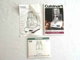 Cuisinart Pro Classic 7 & 11 Cup DLC-10S How-To DVD + Manual Care Recipe Booklet - £11.41 GBP