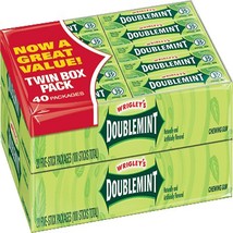 Wrigley&#39;s Doublemint Gum 4/20 Pack Boxes 5 Pieces Per Pack Total 400 Pieces - £46.50 GBP
