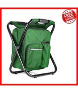 Elegant Portable Stool Cooler Chair: 400Lbs Max, Foldable &amp; Perfect for ... - $48.50