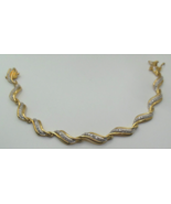 Ross Simons Gold Vermeil 925 Sterling Silver Tennis Bracelet W/1 Diamond... - $75.54 CAD