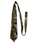 J Garcia Silk Tie Beaver Ties Collection 32 Abstract Brown Gold Black Vi... - $26.10
