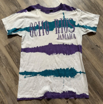 Vtg 80s Jamaica Dance Hall Dub Ocho Rios T Shirt Purple Teal Tourist Bea... - £14.12 GBP