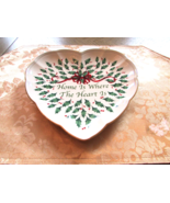 Lenox Holiday Heart Dish America by Design Home is Where the Heart Is 9&quot;... - $14.80