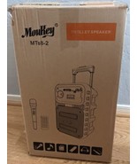 OPEN BOX Moukey MTs8-2 Trolley Speaker w/ Microphone, Cable, Remote, Ins... - £27.48 GBP