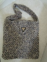 Ladies Shoulder Bag Hand Knit Mail Bag Boho Look Purse - Neutral Color Yarn NEW - £26.60 GBP