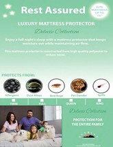 Rest Assured Luxury Breathable Hypoallergenic Mattress Protector 15&quot; Dee... - £31.28 GBP+