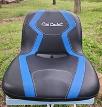 FREE SHIPPING OEM Cub Cadet Lawn Mower Seat Black Blue W/ Drain. 3 Hole ... - £109.74 GBP
