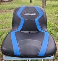 FREE SHIPPING OEM Cub Cadet Lawn Mower Seat Black Blue W/ Drain. 3 Hole ... - $137.61