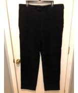 NWT Vintage 2000 Banana Republic Mens 40 Long Velour Feel Black Pants 40X33 - $33.82 CAD