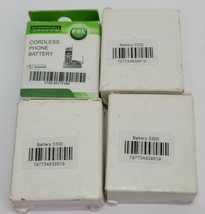 4 Cordless Telephone Home Phone Rechargeable Battery Lot 3300 EBL NEW  - £15.20 GBP