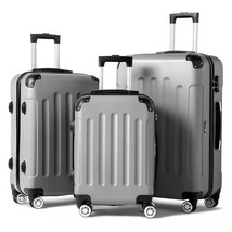 Hardside Lightweight Spinner Gray 3 Piece Luggage Set with TSA Lock - $1,307.55 MXN