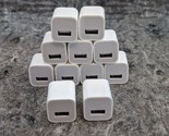 Lot of 2 Genuine iPhone 5W USB Power Wall Cube Apple Charging Plug A1385 A2 - $8.99