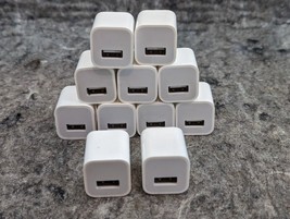 Lot of 2 Genuine iPhone 5W USB Power Wall Cube Apple Charging Plug A1385 A2 - £7.12 GBP