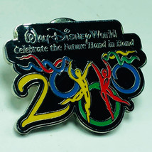 WALT DISNEY WORLD PIN 2000 PINBACK vintage celebrate future hand in mick... - $12.82
