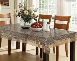 PVC 6 Waterproof Seater 3D Transparent Dining Table Cover  60x90 inches - £24.80 GBP
