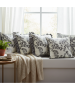 SOGA 6PC 45cm Gray Floral Pillowcase Set with Ruffle &amp; Dark Gray Pillow ... - $85.50