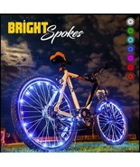 2 Pack Bicycle Bike Wheel Lights 7 COLORS LED String Fits Any Spoke Rim ... - $27.06 CAD