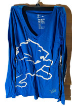 Nike Women&#39;s Detroit Lions Long-Sleeve Shirt XS BLUE - £14.32 GBP